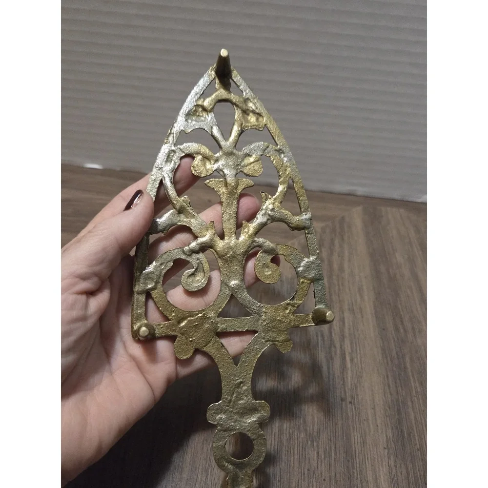 Handmade Brass trivet, regal, Victorian, scroll work